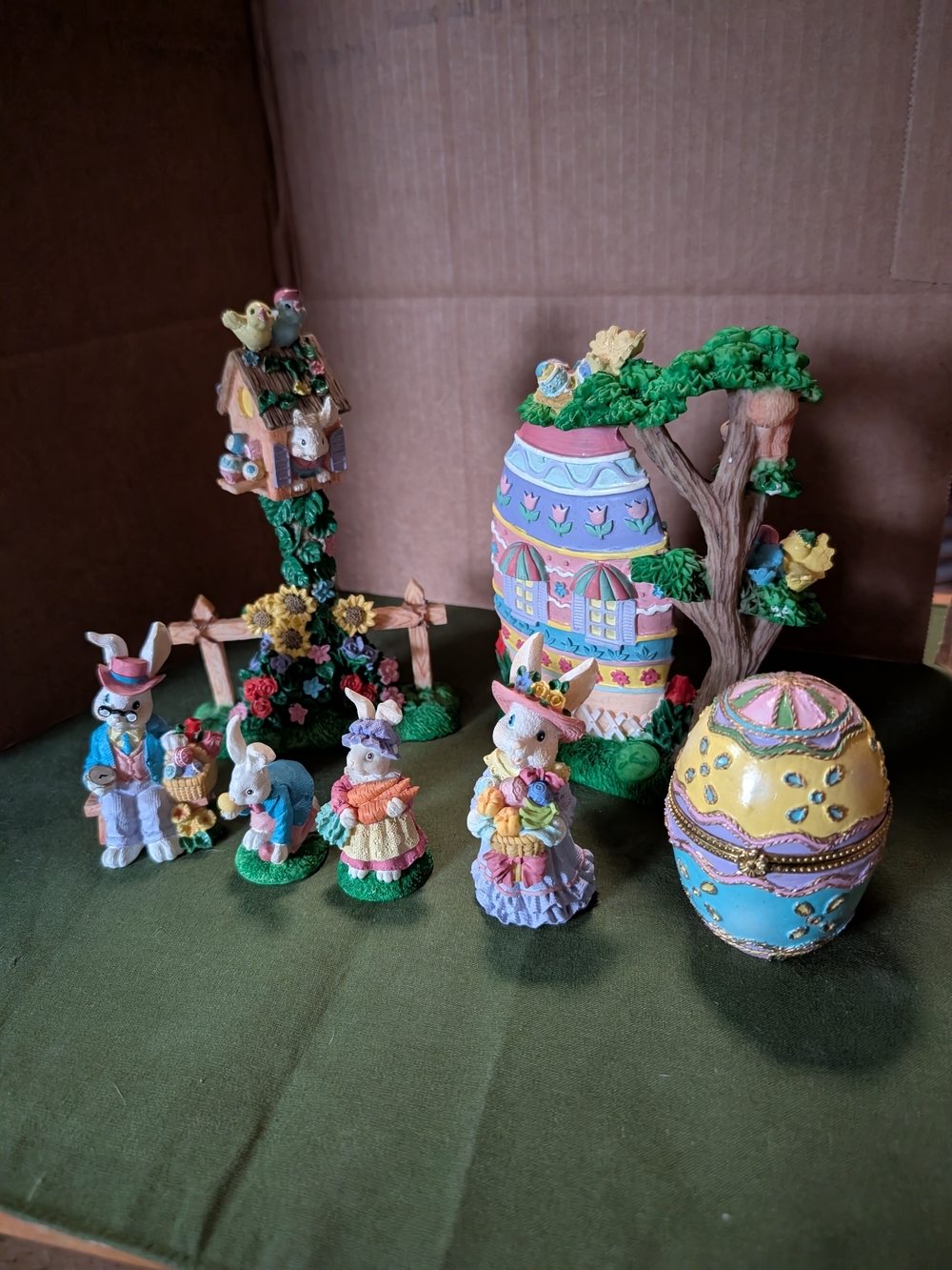 Easter Bundle Pastel Easter Bunny and Decorative Egg